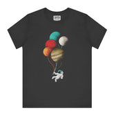Astronaut With Planets Balloons Unique T Shirt Product